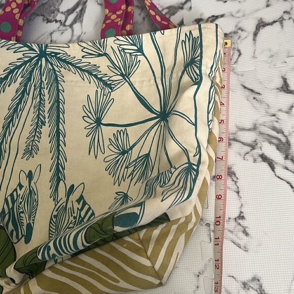 Zebra Canvas Print Tote with Two Strap Options - Picture 4 of 14